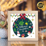 Merry Christmas 8 – Paper Cut Light Box File - Cricut File - 20x20cm - LightBoxGoodMan - LightboxGoodman