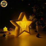 Merry Christmas 8 - Paper Cut Star Light Box File - Cricut File - 20x21cm - LightBoxGoodMan - LightboxGoodman