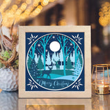 Merry Christmas Deer 2 – Paper Cut Light Box File - Cricut File - 8x8 inches - LightBoxGoodMan
