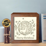 Merry Christmas Deer – Paper Cut Light Box File - Cricut File - 20x20cm - LightBoxGoodMan - LightboxGoodman