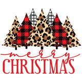 Merry Christmas Leopard And Plaid Tree - Cricut File - Svg, Png, Dxf, Eps - LightBoxGoodMan