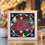 Merry Christmas – Paper Cut Light Box File - Cricut File - 20x20cm - LightBoxGoodMan