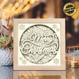 Merry Christmas – Paper Cut Light Box File - Cricut File - 20x20cm - LightBoxGoodMan - LightboxGoodman