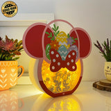 Mickey Couple - Minnie Easter Basket Papercut Lightbox File - Cricut File - 7,7x8,4 Inches - LightBoxGoodMan - LightboxGoodman
