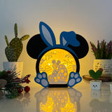 Mickey Easter - Easter Mickey Mouse Papercut Lightbox File - Cricut File - 7.3x7.3 Inches - LightBoxGoodMan