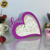 Mickey Love 2 - Paper Cut Love Heart Light Box File - Cricut File - 5,6x7,5 Inches - LightBoxGoodMan - LightboxGoodman