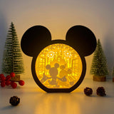 Mickey Love 2 - Paper Cut Mickey Mouse Light Box File - Cricut File - 6,3x7,3 Inches - LightBoxGoodMan