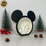 Mickey Love 2 - Paper Cut Mickey Mouse Light Box File - Cricut File - 6,3x7,3 Inches - LightBoxGoodMan - LightboxGoodman