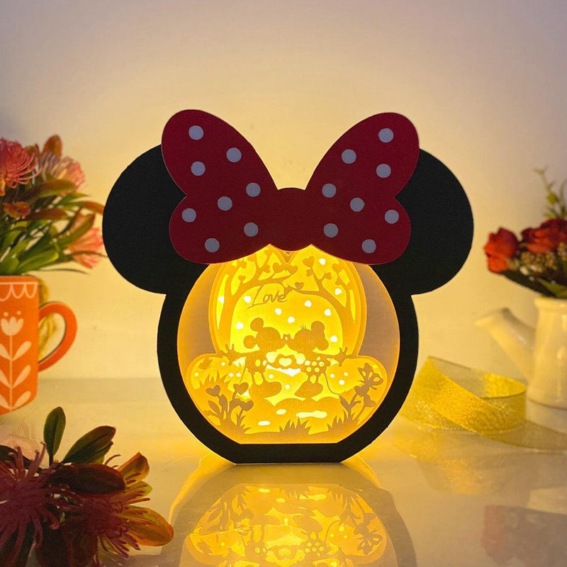 Mickey Love - Paper Cut Minnie Mouse Light Box File - Cricut File - 7x7,3 Inches - LightBoxGoodMan - LightboxGoodman