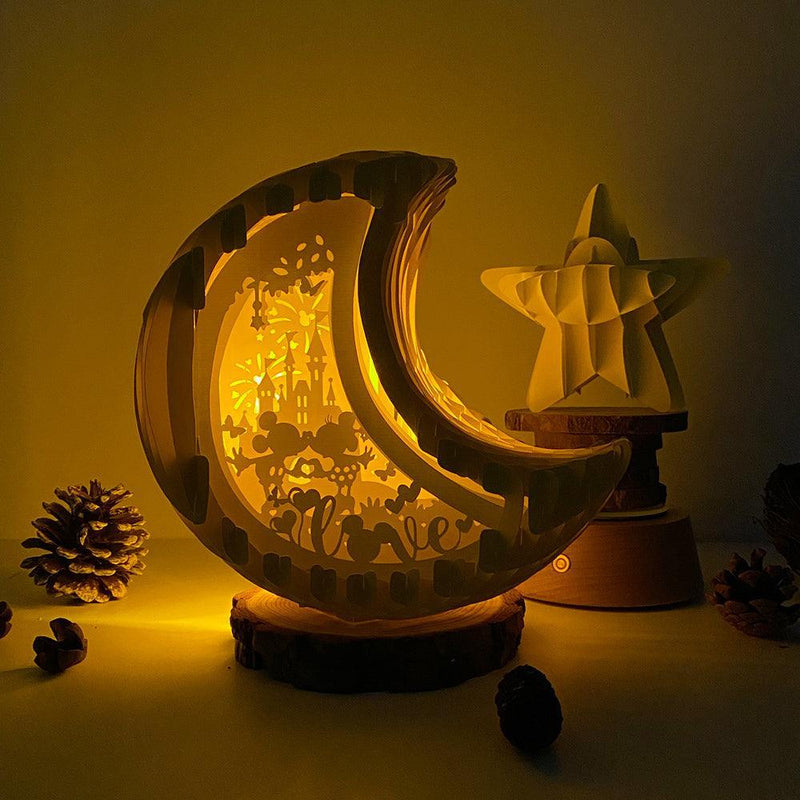 Mickey - Moon Pop-Up File - Cricut File - LightBoxGoodMan - LightboxGoodman