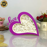 Mickey - Paper Cut Love Heart Light Box File - Cricut File - 5,6x7,5 Inches - LightBoxGoodMan - LightboxGoodman