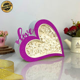 Mickey - Paper Cut Love Heart Light Box File - Cricut File - 5,6x7,5 Inches - LightBoxGoodMan - LightboxGoodman
