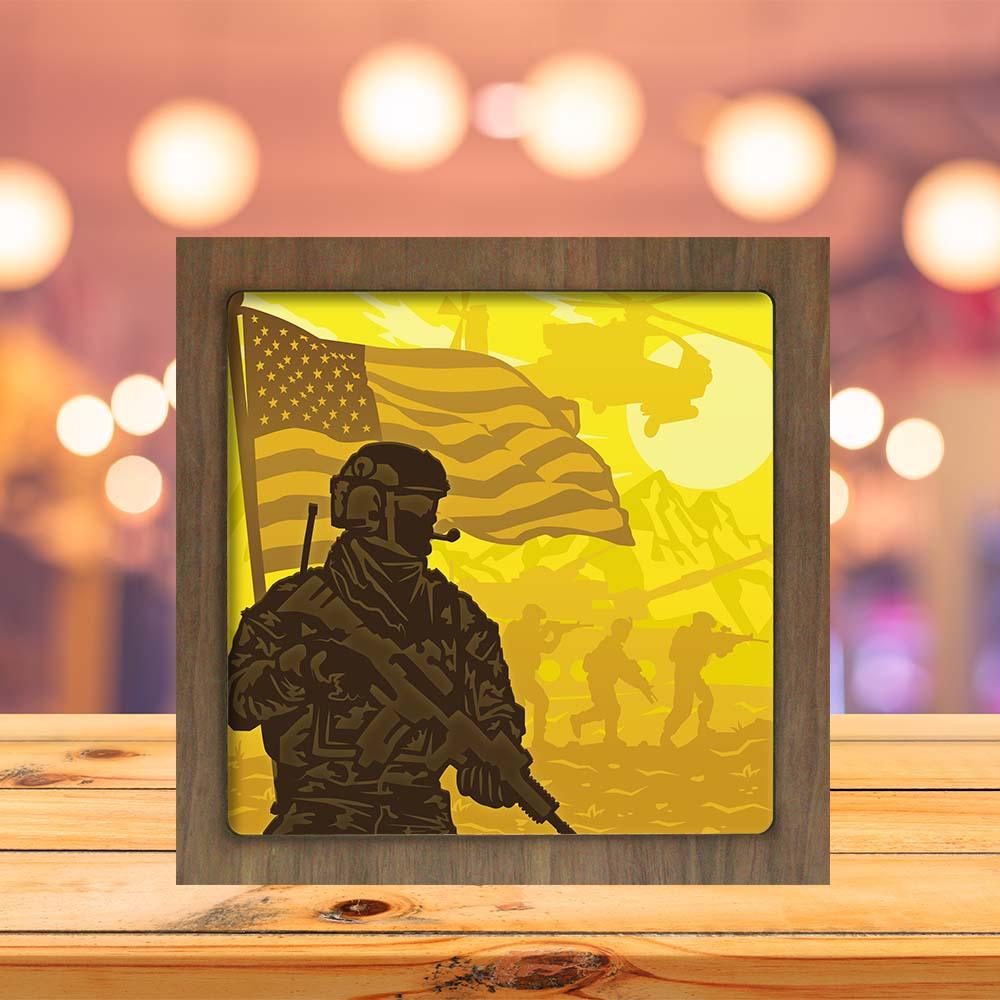 Military - Paper Cutting Light Box - LightBoxGoodman - LightboxGoodman