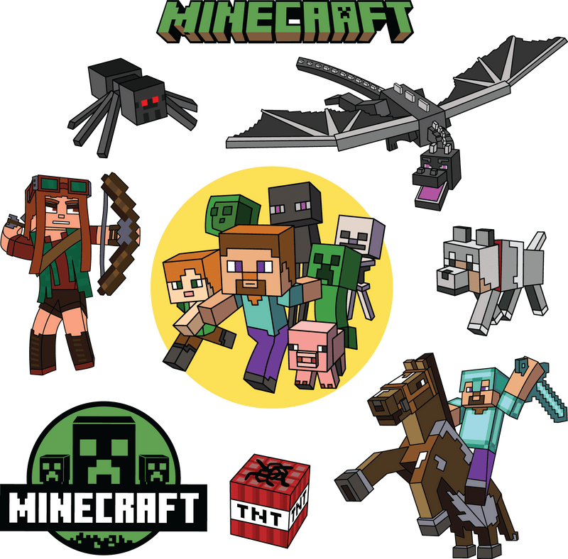 Minecraft 02 - Cricut File - Svg, Png, Dxf, Eps - LightBoxGoodMan - LightboxGoodman