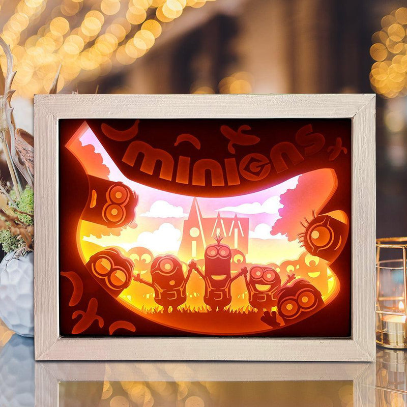 Minions 1 – Paper Cut Light Box File - Cricut File - 20x26cm - LightBoxGoodMan - LightboxGoodman