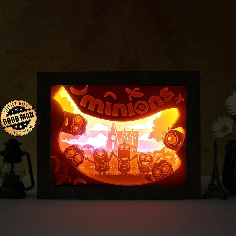 Minions 1 – Paper Cut Light Box File - Cricut File - 20x26cm - LightBoxGoodMan - LightboxGoodman