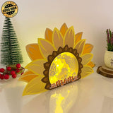 Mom 1 - Sunflower Mom Papercut Lightbox File - 9.8x6.5" - Cricut File - LightBoxGoodMan - LightboxGoodman