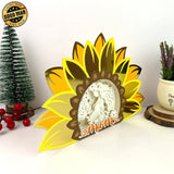 Mom 1 - Sunflower Mom Papercut Lightbox File - 9.8x6.5" - Cricut File - LightBoxGoodMan - LightboxGoodman