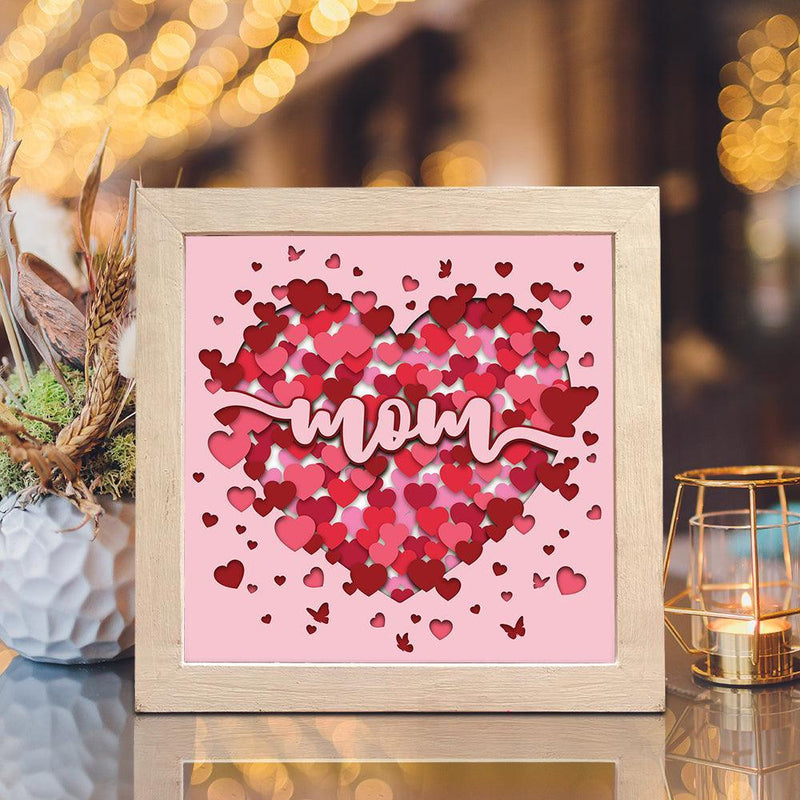 Mom Heart – Paper Cut Light Box File - Cricut File - 8x8 inches - LightBoxGoodMan - LightboxGoodman