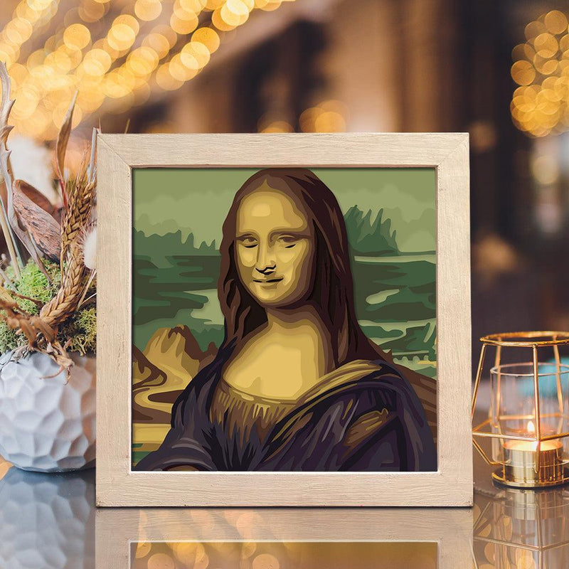 Mona Lisa – Paper Cut Light Box File - Cricut File - 8x8 inches - LightBoxGoodMan - LightboxGoodman