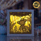 Monkey Jungle – Paper Cut Light Box File - Cricut File - 8x8 inches - LightBoxGoodMan - LightboxGoodman