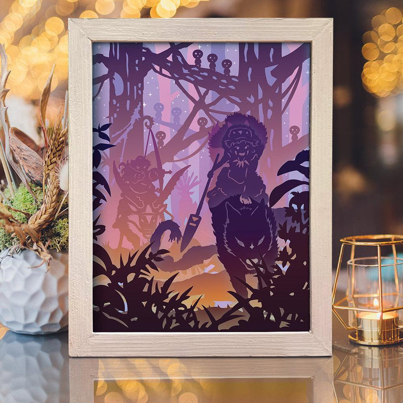 Mononoke – Paper Cut Light Box File - Cricut File - 20x26cm - LightBoxGoodMan - LightboxGoodman
