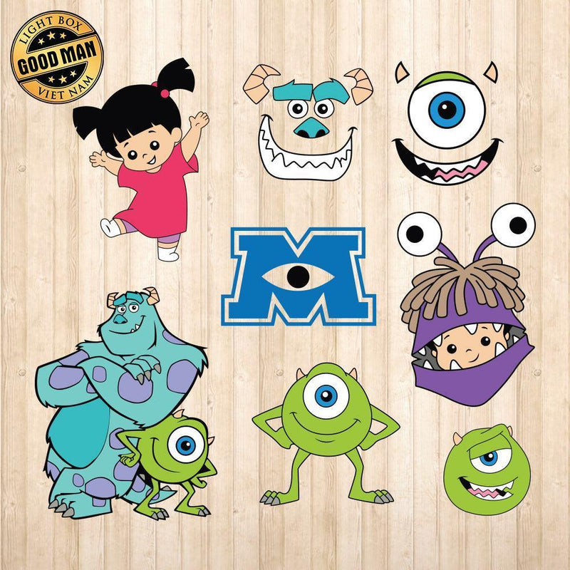 Monsters University - Cricut File - Svg, Png, Dxf, Eps - LightBoxGoodMan - LightboxGoodman