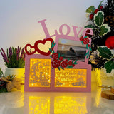 Moon Love - Love Photo Frame Papercut Lightbox File - 7,6x8,1" - Cricut File - LightBoxGoodMan - LightboxGoodman
