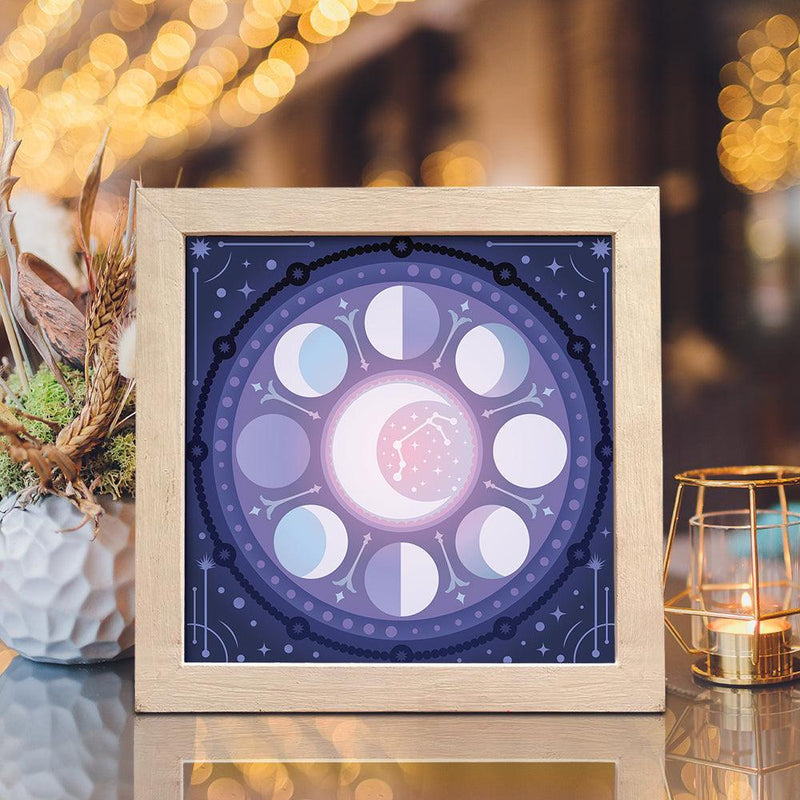 Moon Phase – Paper Cut Light Box File - Cricut File - 20x20cm - LightBoxGoodMan - LightboxGoodman