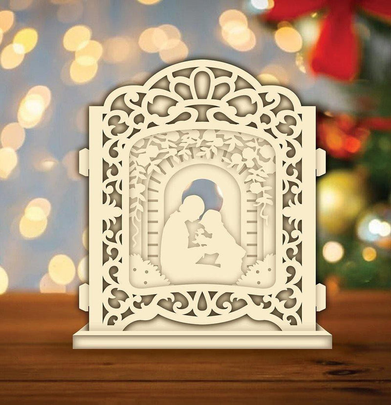 Mother And Son 1 - Pop-up Light Box File - Cricut File - LightBoxGoodMan - LightboxGoodman