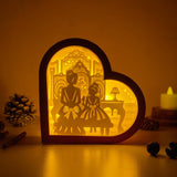 Mother Day 1 - Heart Papercut Lightbox File - 6,2x6,4