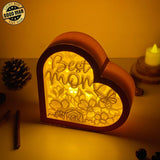 Mother Day 2 - Paper Cut Heart Light Box File - Cricut File - 6,2x6,4 Inches - LightBoxGoodMan - LightboxGoodman