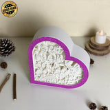 Mother Day 2 - Paper Cut Heart Light Box File - Cricut File - 6,2x6,4 Inches - LightBoxGoodMan - LightboxGoodman