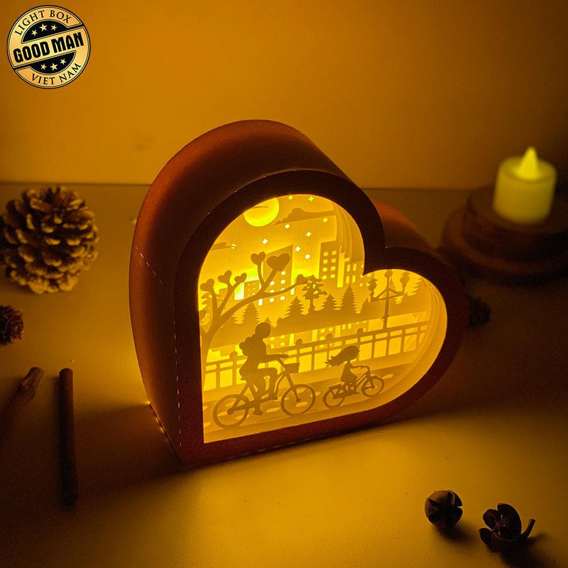 Mother Day 3 - Heart Papercut Lightbox File - 6,2x6,4" - Cricut File - LightBoxGoodMan - LightboxGoodman