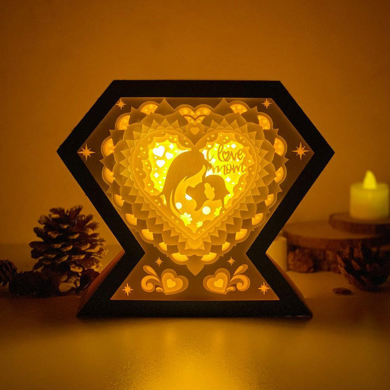 Mother's Day 6 - Paper Cut Diamond Light Box File - Cricut File - 17x20cm - LightBoxGoodMan - LightboxGoodman
