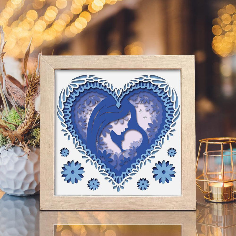 Mother's Day 6 – Paper Cut Light Box File - Cricut File - 8x8 inches - LightBoxGoodMan - LightboxGoodman