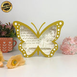 Mother's Day - Butterfly Papercut Lightbox File - 6.6x9.2" - Cricut File - LightBoxGoodMan - LightboxGoodman