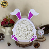 Mother's Day - Paper Cut Bunny Light Box File - Cricut File - 9,7x7,5 Inches - LightBoxGoodMan - LightboxGoodman