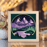 Mountain Landscape – Paper Cut Light Box File - Cricut File - 8x8 inches - LightBoxGoodMan - LightboxGoodman