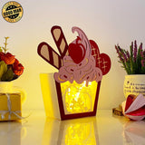 Mouse Couple - Paper Cut Cupcake Light Box File - Cricut File - 7,2x6,3 inches - LightBoxGoodMan - LightboxGoodman