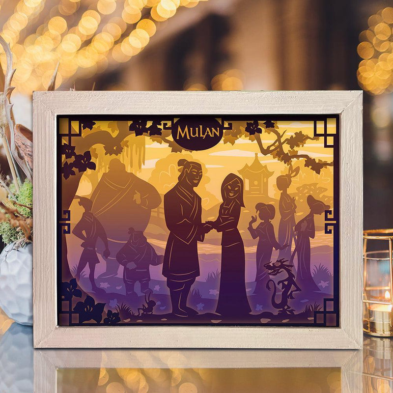 Mulan 1 - Paper Cut Light Box File - Cricut File - 8x10 inches - LightBoxGoodMan - LightboxGoodman