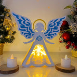 Nativity 2 - Paper Cut Angel Light Box File - Cricut File - 8x8 inches - LightBoxGoodMan