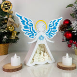 Nativity 2 - Paper Cut Angel Light Box File - Cricut File - 8x8 inches - LightBoxGoodMan - LightboxGoodman