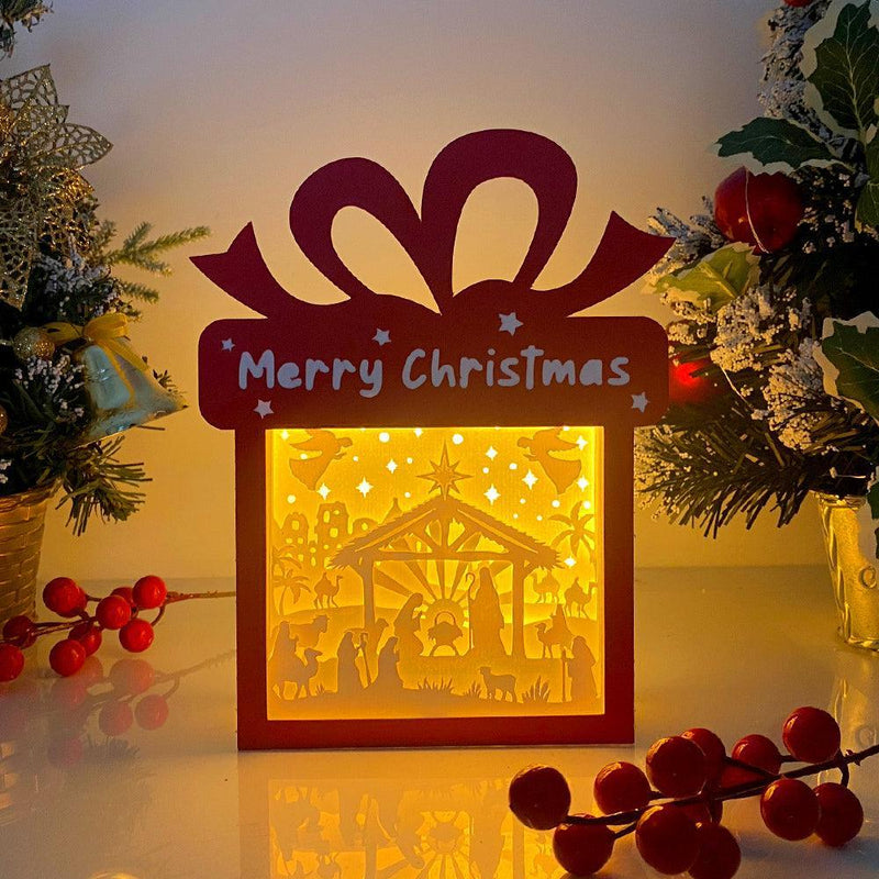 Nativity 2 - Paper Cut Gift Light Box File - Cricut File - 21x16cm - LightBoxGoodMan - LightboxGoodman