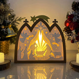 Nativity 2 - Paper Cut Nativity House Light Box File - Cricut File - 7x8 Inches - LightBoxGoodMan
