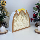 Nativity 3 - Paper Cut Nativity House Light Box File - Cricut File - 7x8 Inches - LightBoxGoodMan - LightboxGoodman
