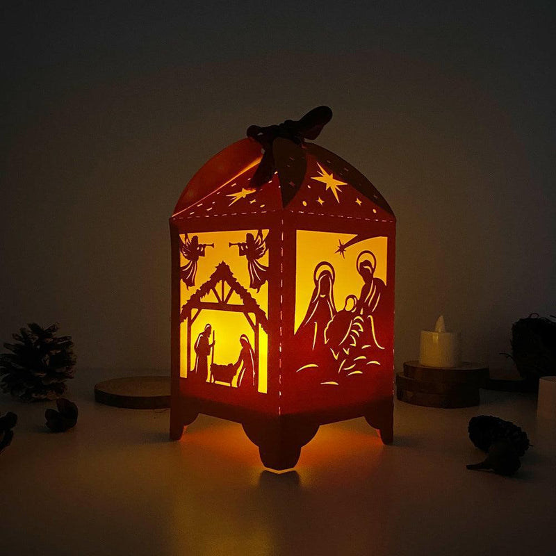 Nativity - Paper Cut Lantern File - Cricut File - 10,5x20,6cm - LightBoxGoodMan - LightboxGoodman