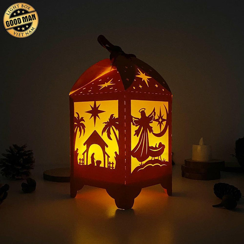 Nativity - Paper Cut Lantern File - Cricut File - 10,5x20,6cm - LightBoxGoodMan - LightboxGoodman