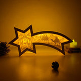 Nativity Scene 1 - Paper Cut Star Light Box File - Cricut File - 28x13.7cm - LightBoxGoodMan