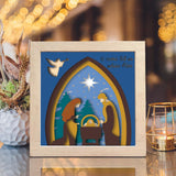 Nativity Scene 3 – Paper Cut Light Box File - Cricut File - 20x20cm - LightBoxGoodMan